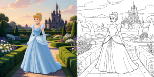 ft - cinderella ausmalbild ft