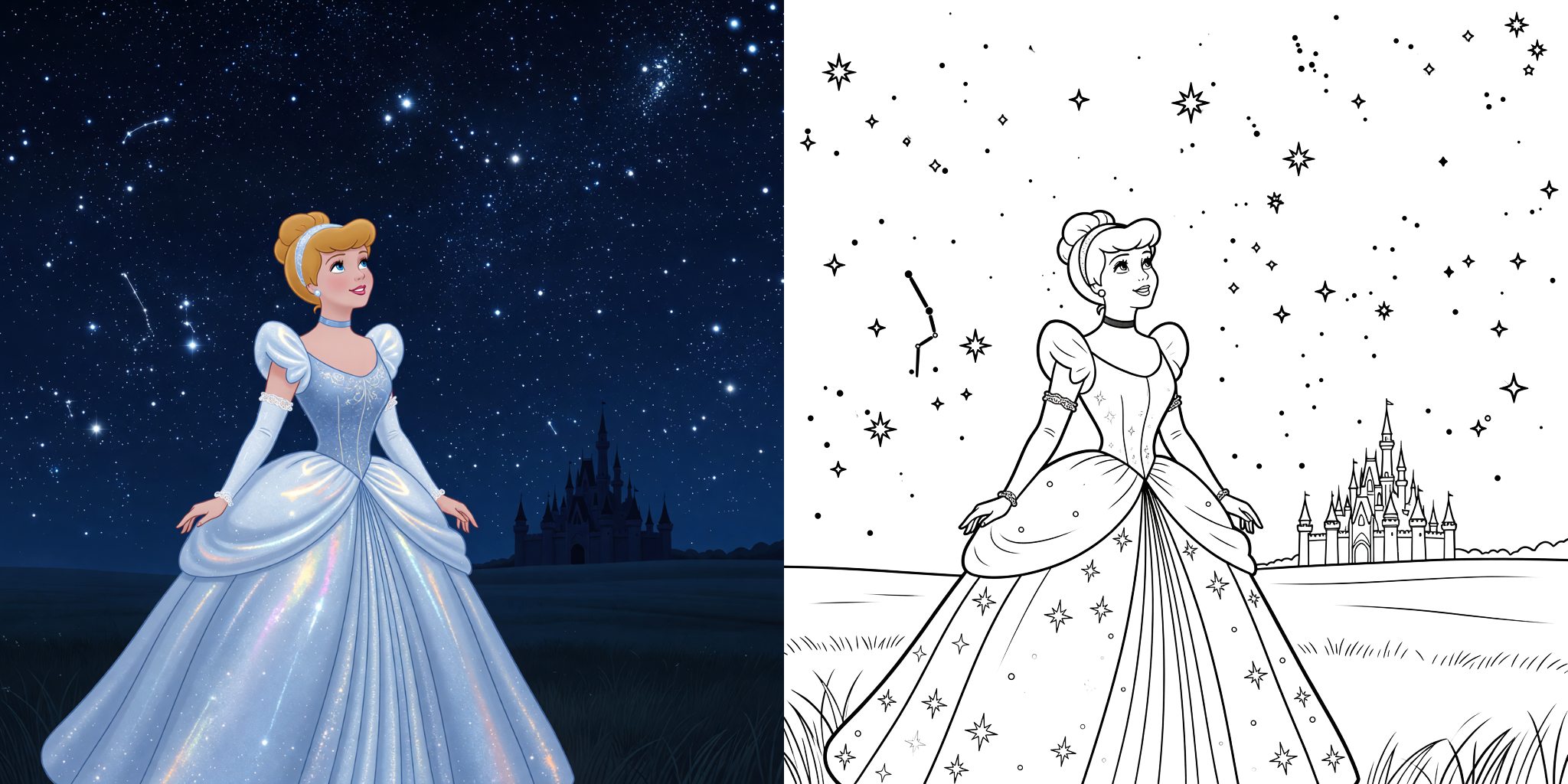 ft - cinderella ballkleid ausmalbilder ft