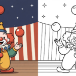 ft - clown ausmalbild ft