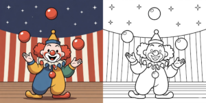 ft - clown ausmalbild ft