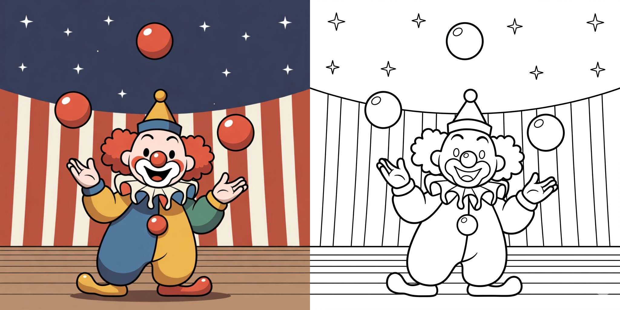 ft - clown ausmalbild ft