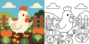 ft - huhn ausmalbild ft