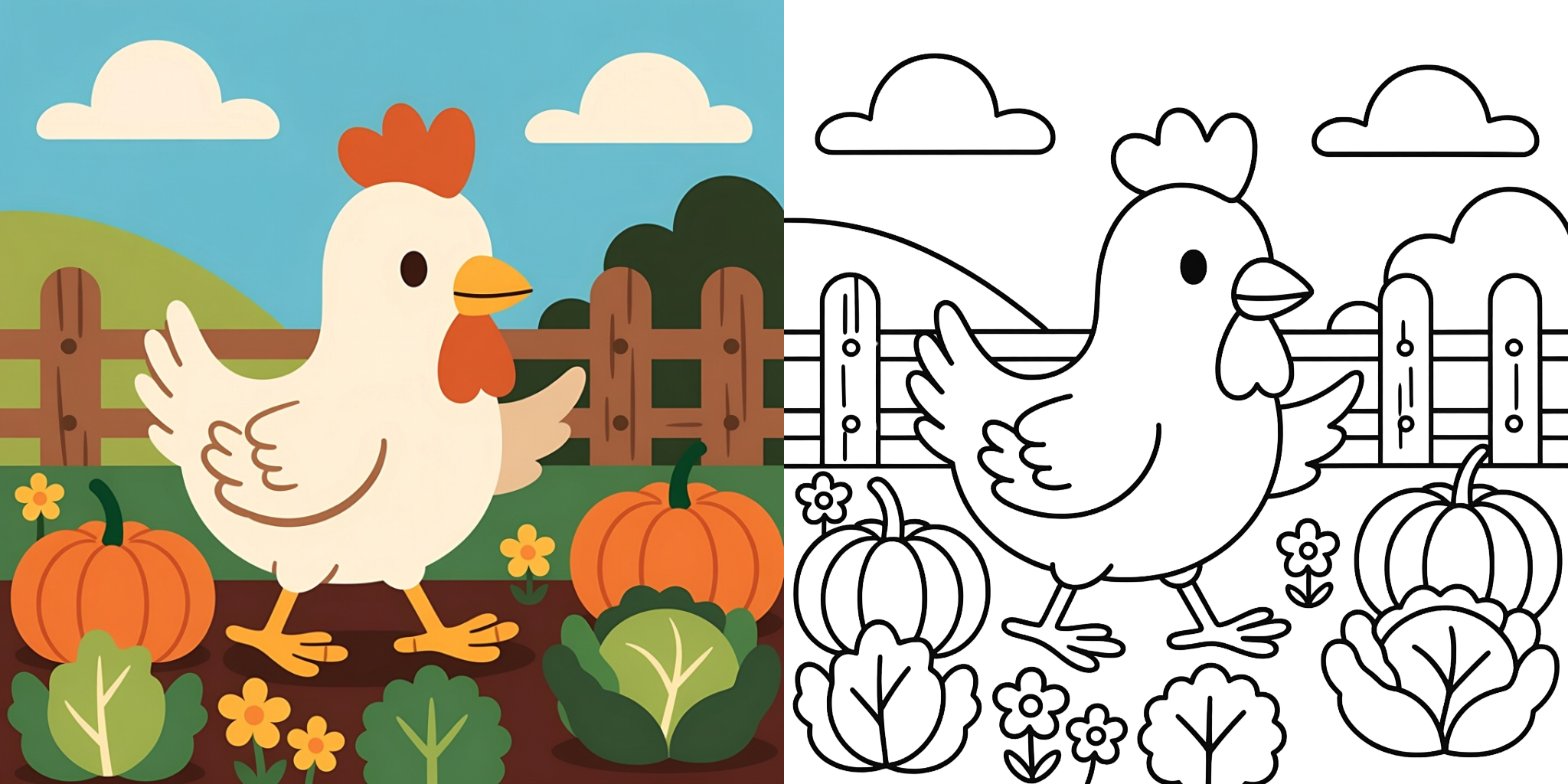 ft - huhn ausmalbild ft