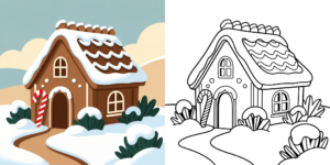 ft - lebkuchenhaus ausmalbild ft