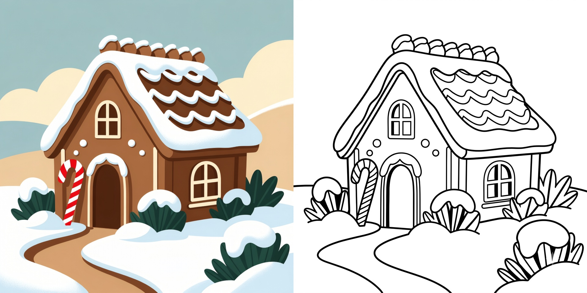 ft - lebkuchenhaus ausmalbild ft