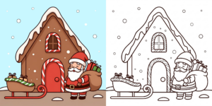 ft - lebkuchenhaus weihnachten ausmalbilder ft