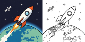 ft - rakete ausmalbild ft