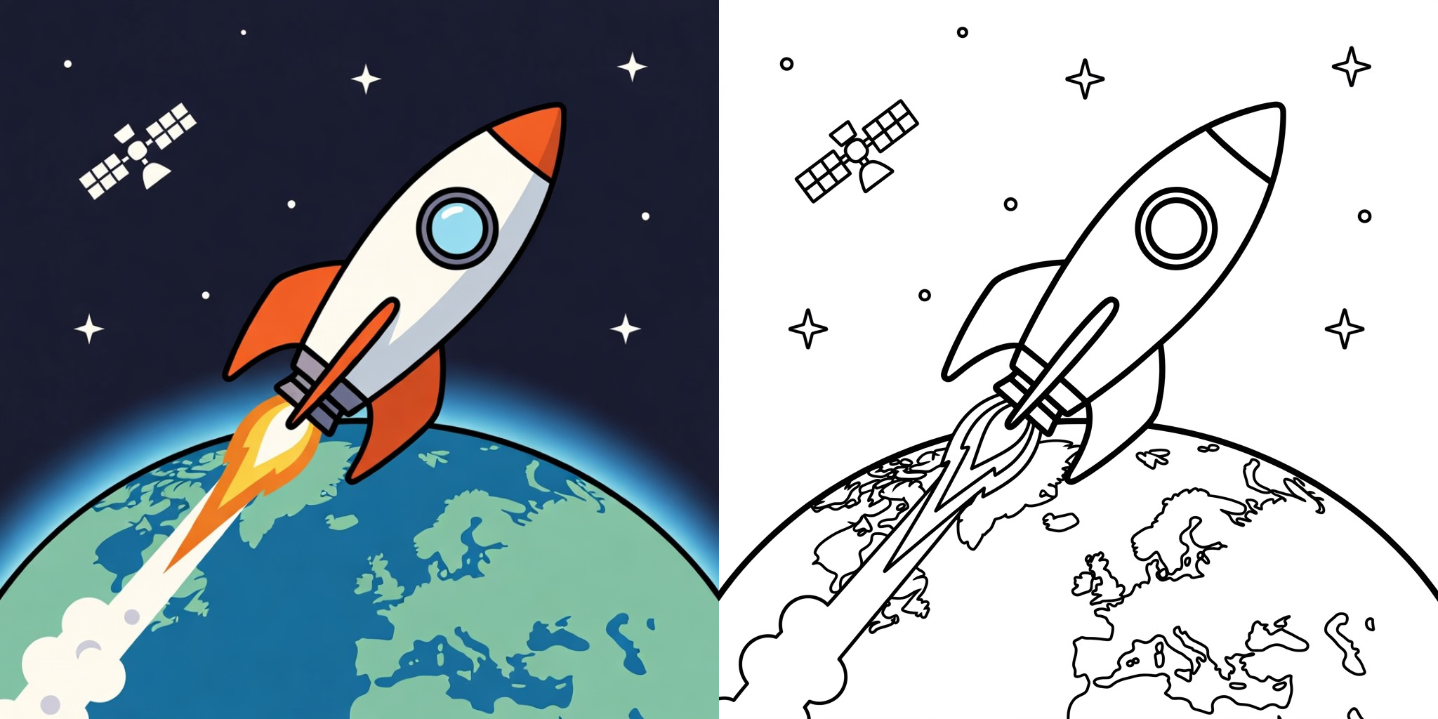 ft - rakete ausmalbild ft