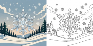 ft - schneeflocke ausmalbild ft