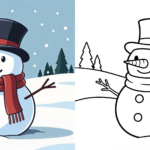 ft - schneemann ausmalbild ft