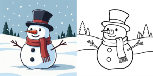 ft - schneemann ausmalbild ft