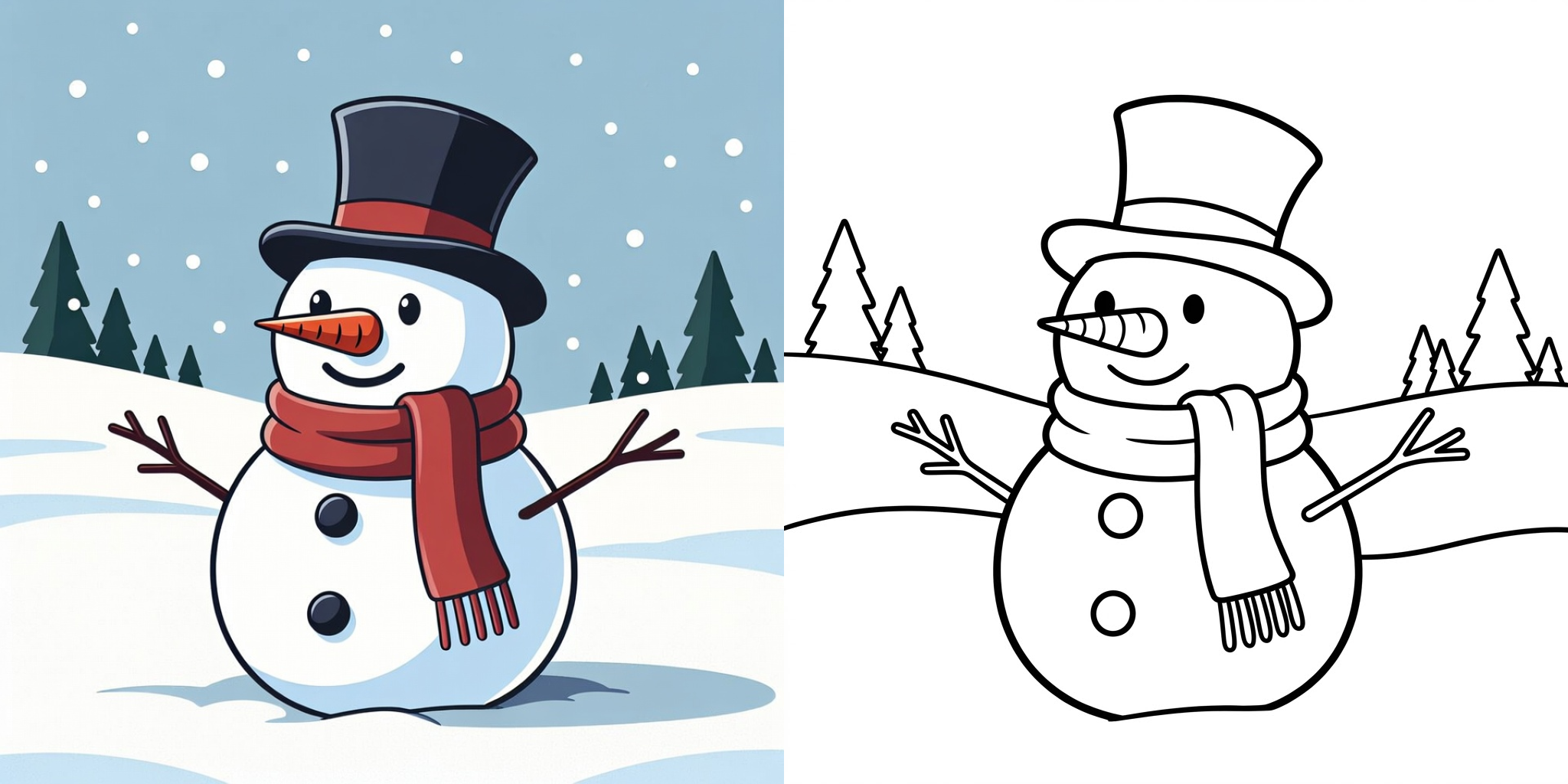 ft - schneemann ausmalbild ft