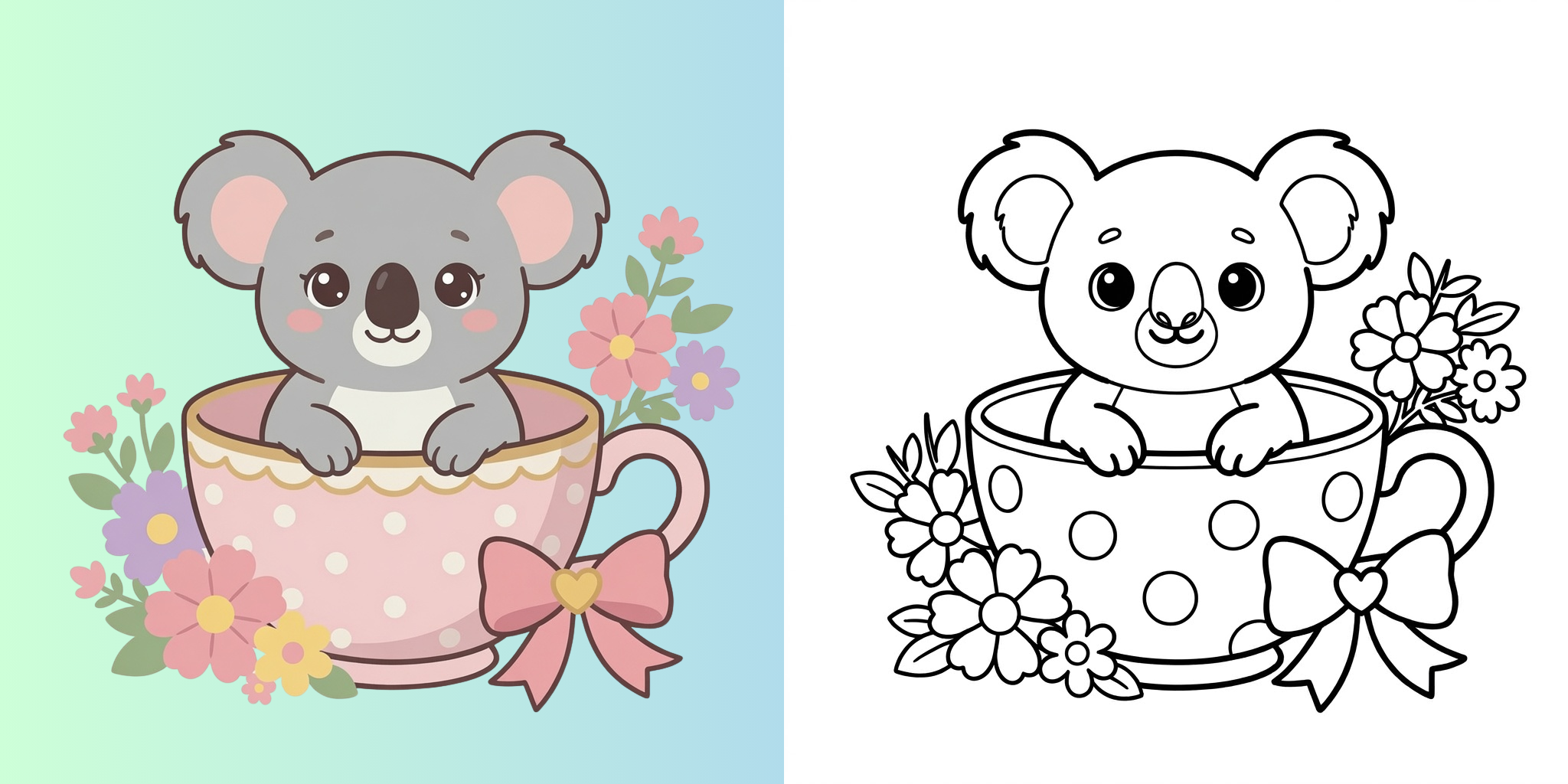 ft - süße koalas zum ausmalen ft