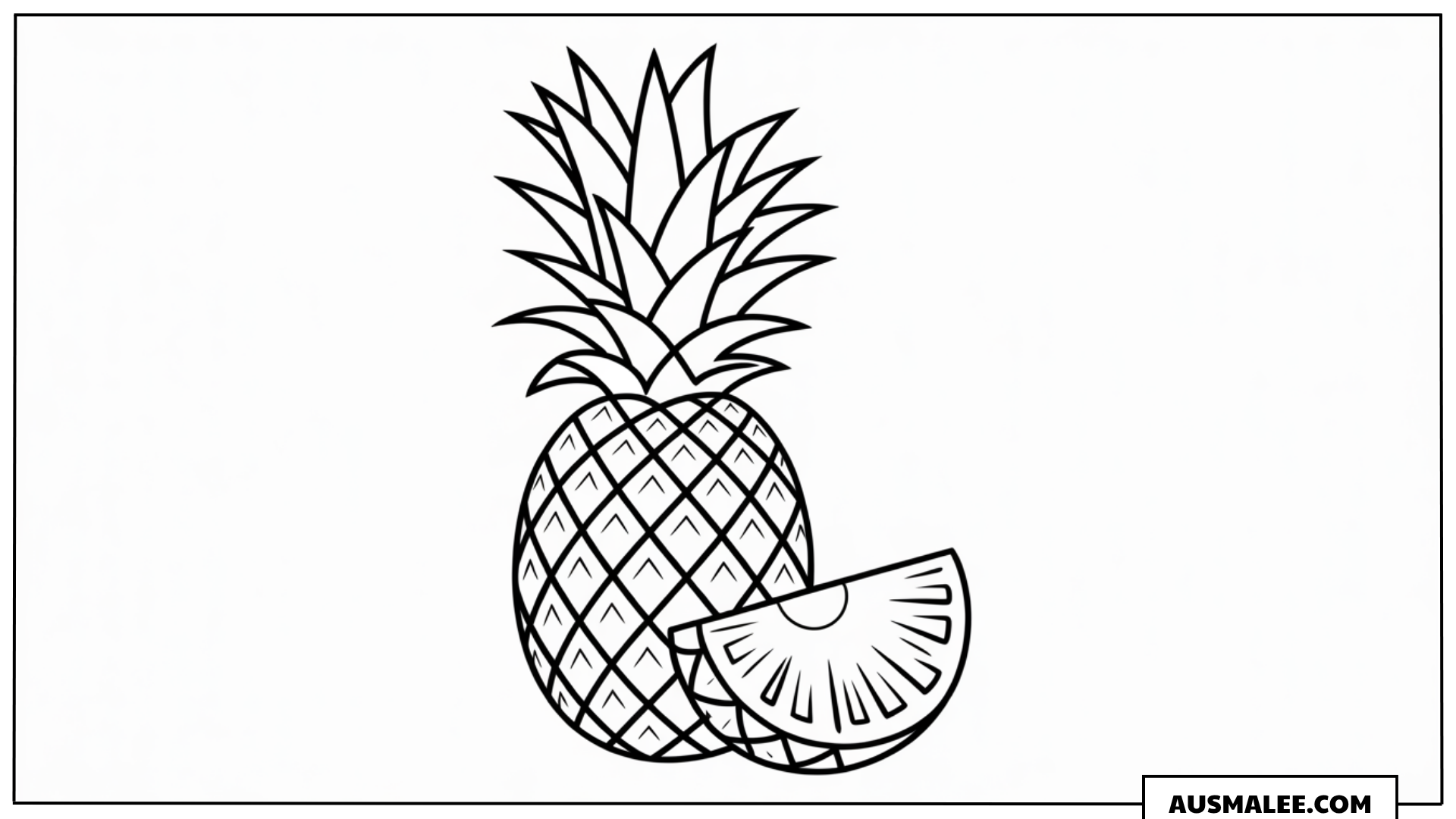 Ausmalbild Ananas