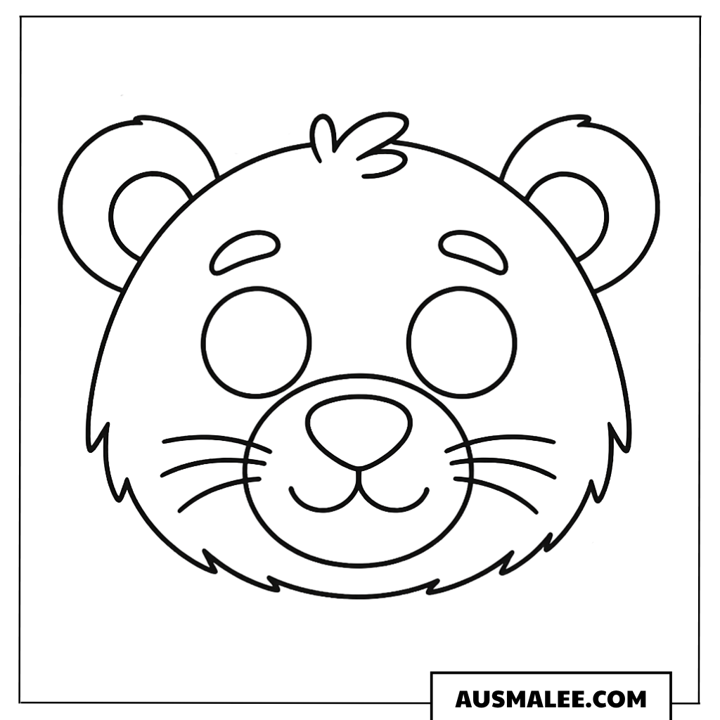 Ausmalbild Bärengesicht