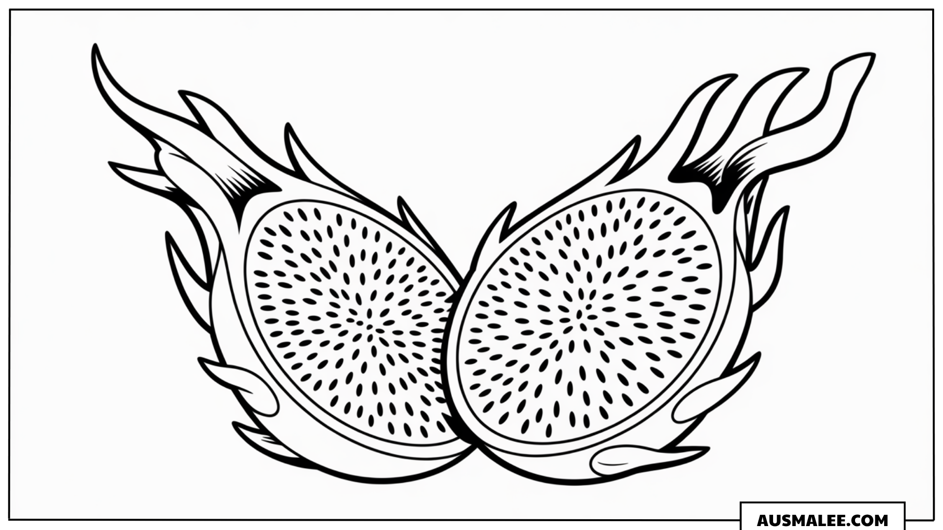 Ausmalbild Drachenfrucht