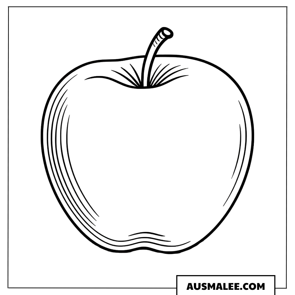 Ausmalbild Großer Apfel