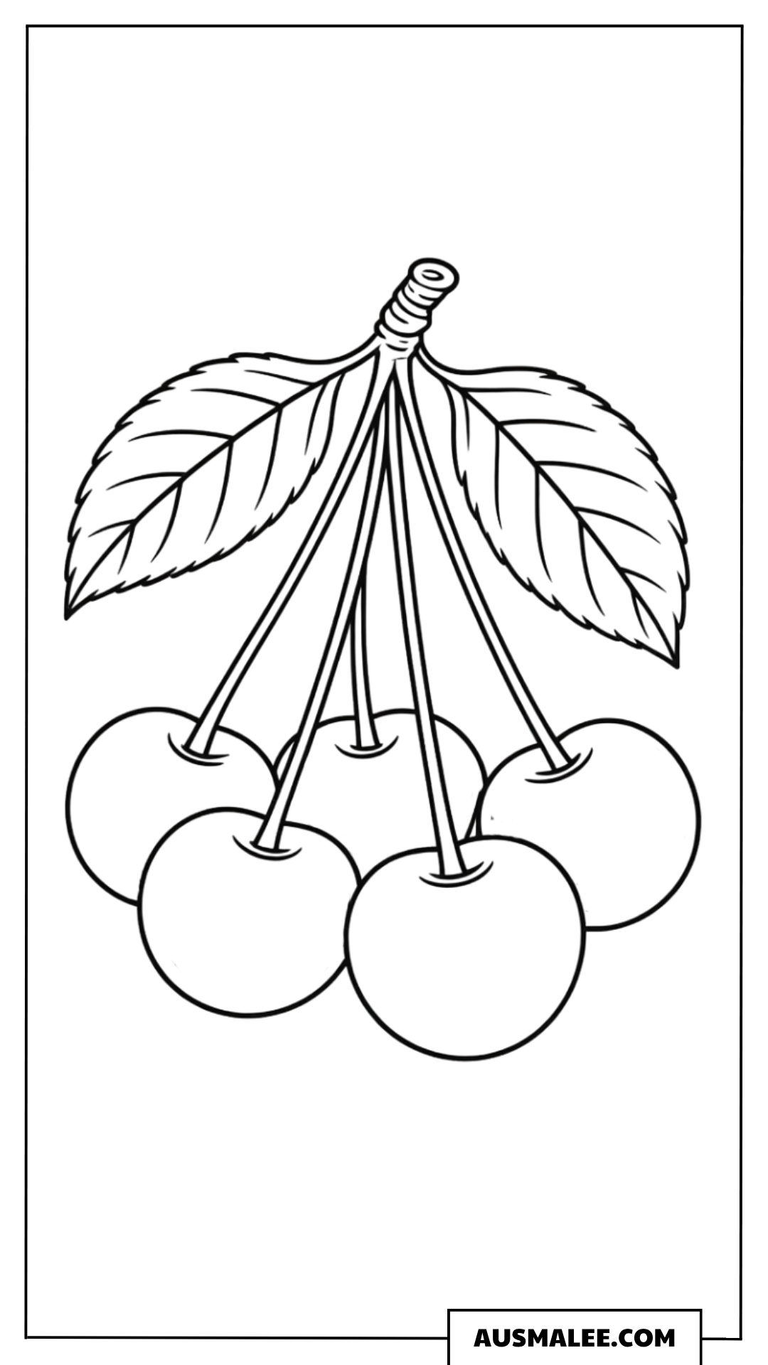 Ausmalbild Kirschen