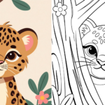 Fairy Princess Coloring Pages ft - Ausmalbild Leopard Baby ft