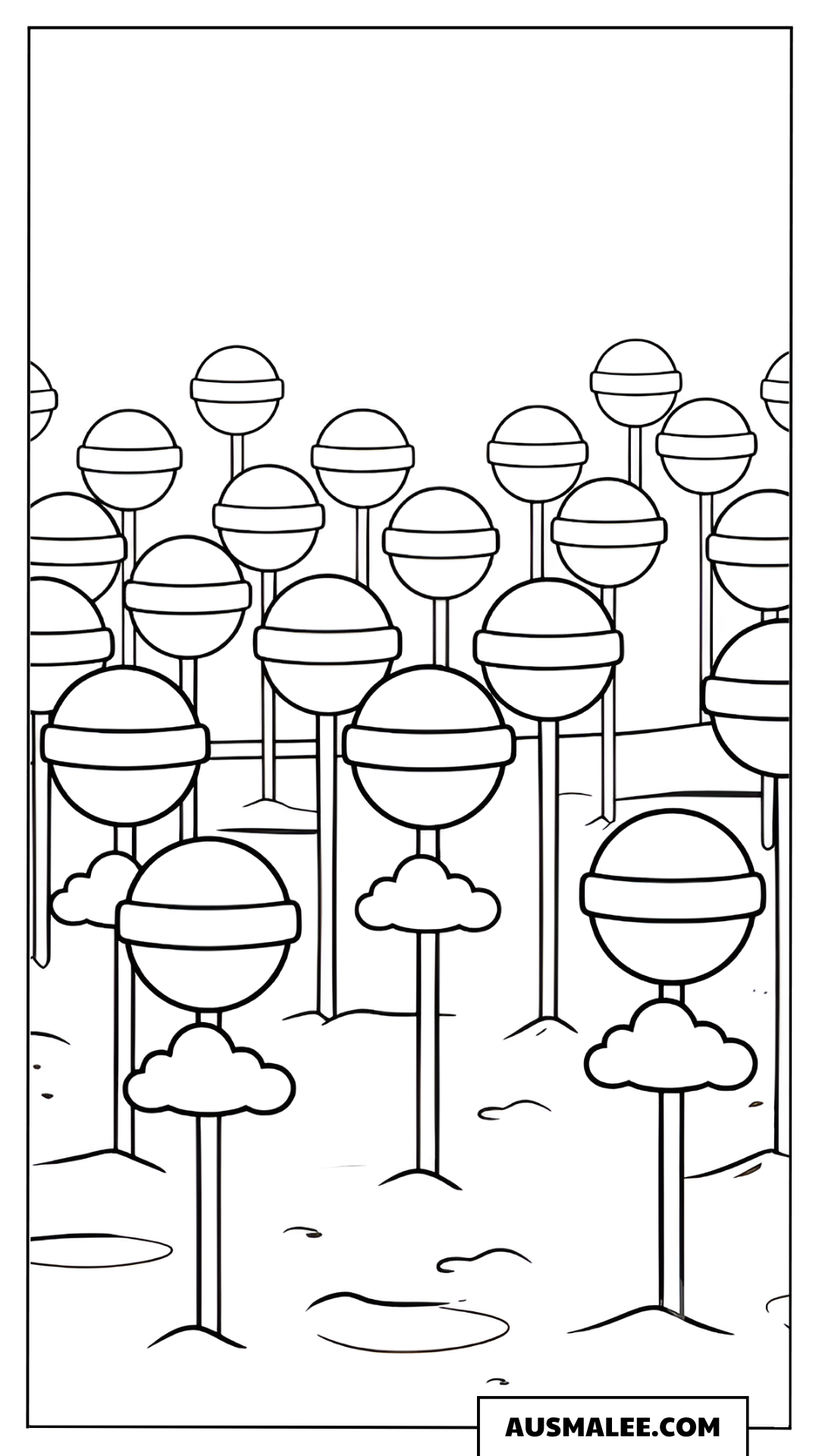 Ausmalbild Lutscher-Wald