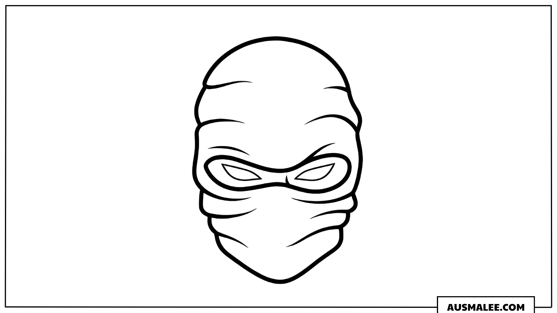 Ausmalbild Ninja-Maske