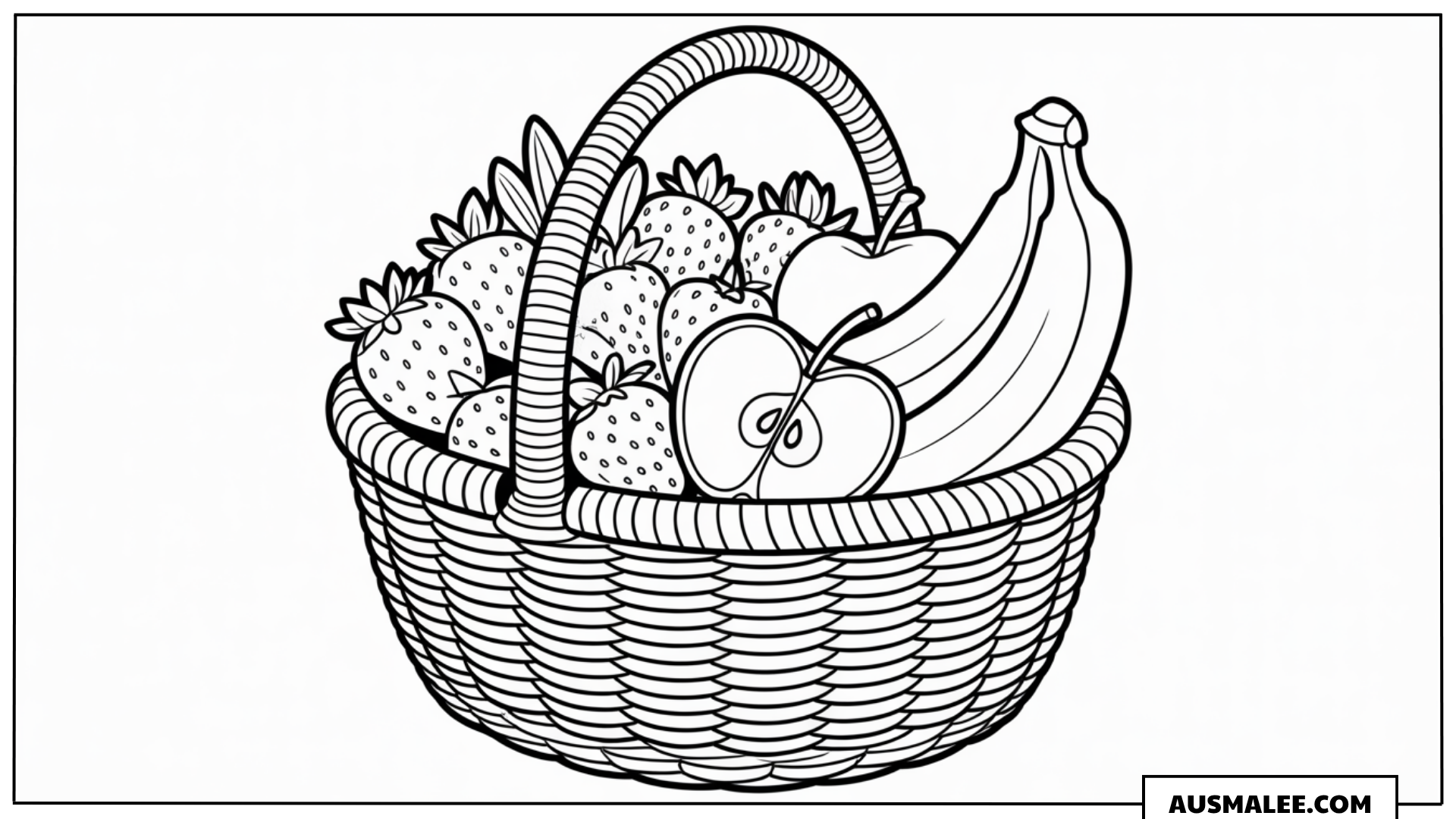 Ausmalbild Obstkorb