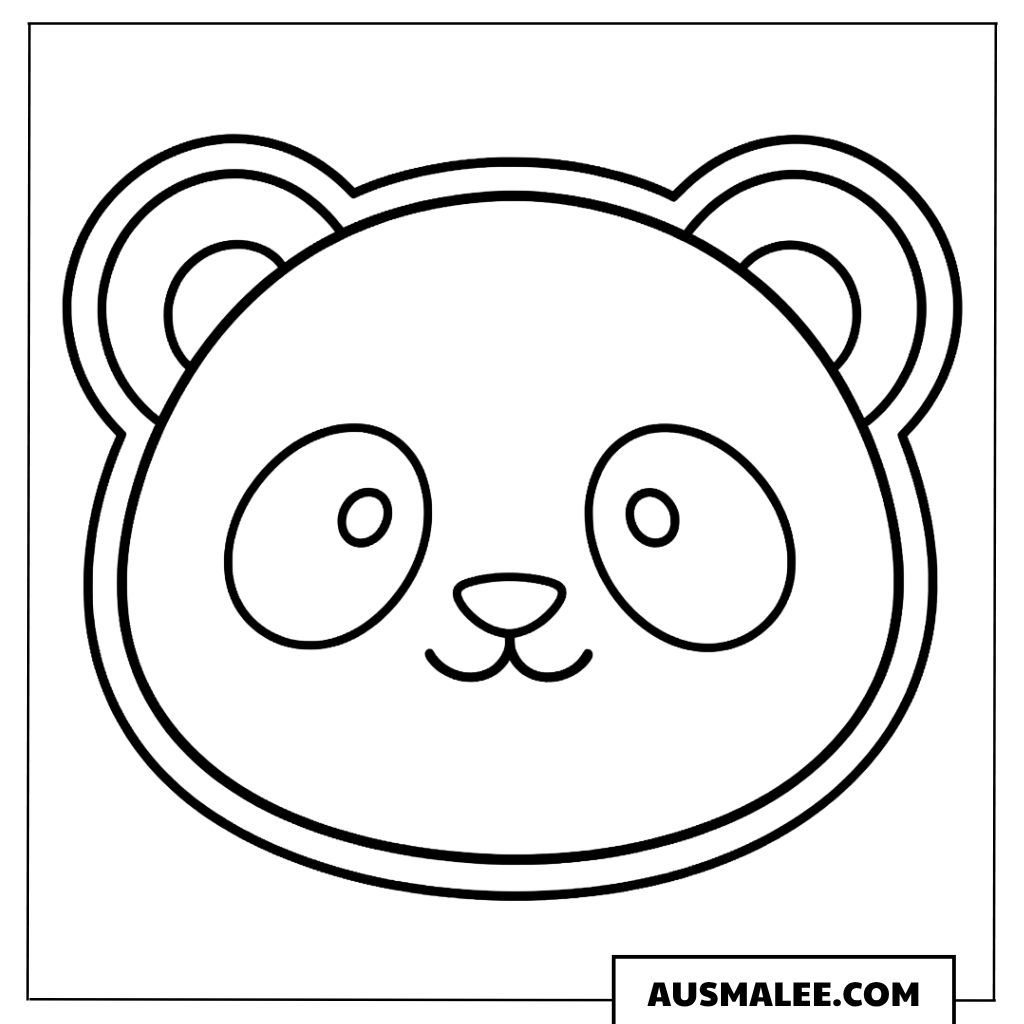 Ausmalbild Pandagesicht
