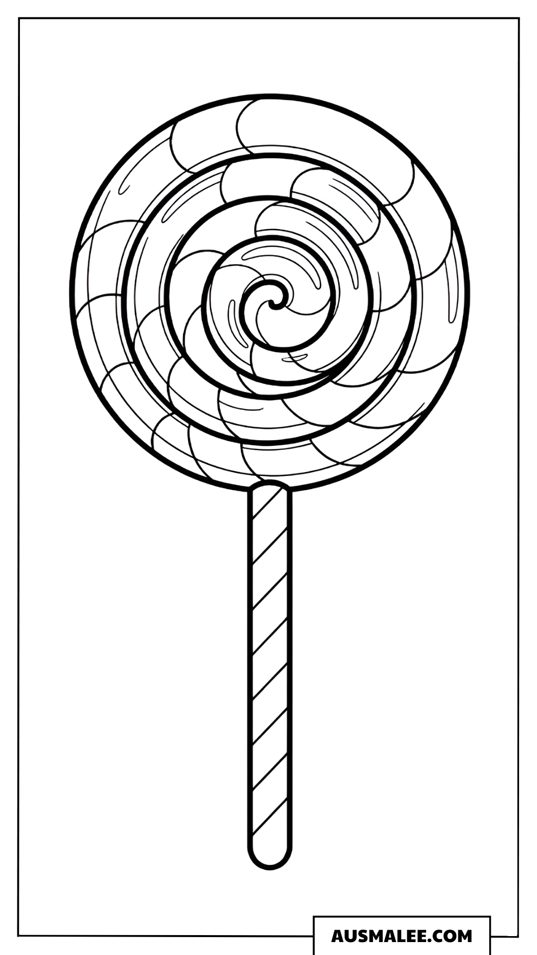 Ausmalbild Spiral-Lutscher