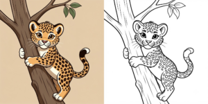 Fairy Princess Coloring Pages ft - Ausmalbild leopard auf baum ft
