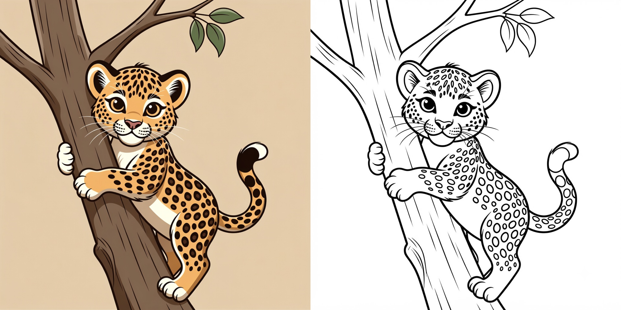 Fairy Princess Coloring Pages ft - Ausmalbild leopard auf baum ft
