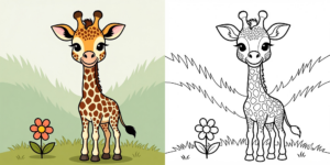 ft - Giraffe Ausmalbild einfach ft
