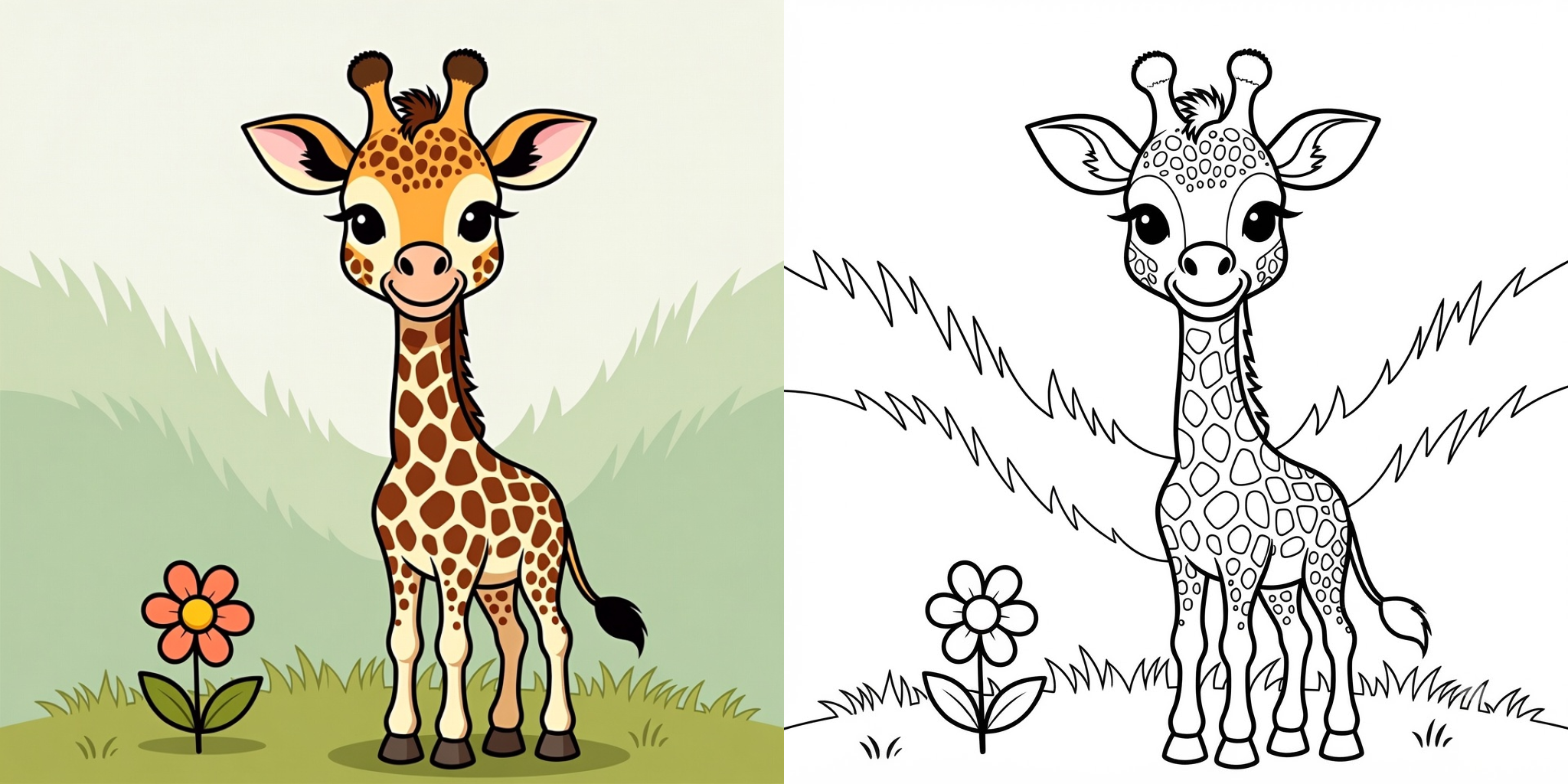 ft - Giraffe Ausmalbild einfach ft