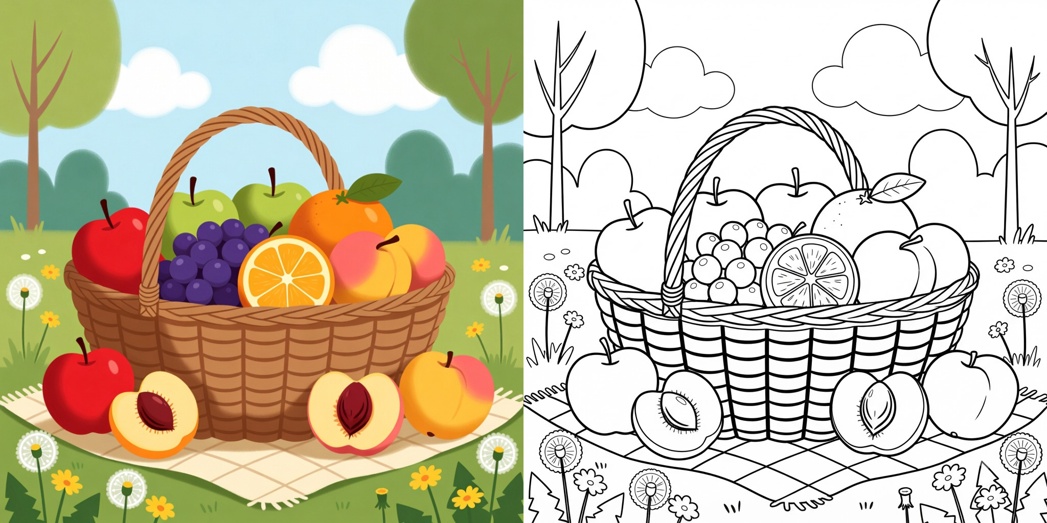 ft - ausmalbilder obst ft