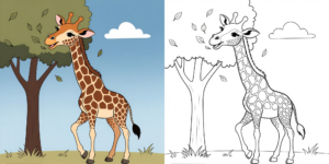 ft - giraffe ausmalbild ft