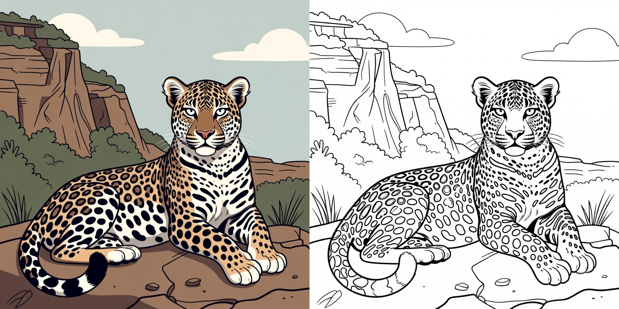 Fairy Princess Coloring Pages ft -  leopard ausmalbild ft